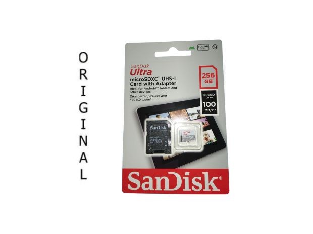 &u+ MICRO SD ORIGINAL 256 GB SANDISCK CLASE 10